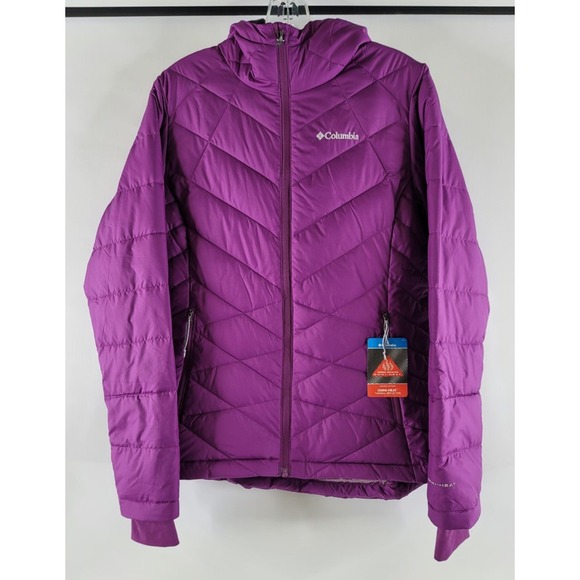 COLUMBIA Heavenly Omni-Heat Hooded Jacket Women's Medium Purple NWT - Picture 2 of 13